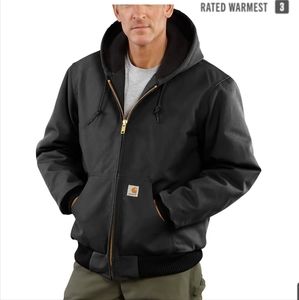 Mens Carhartt LOOSE FIT FIRM DUCK INSULATED FLANNEL-LINED ACTIVE JACKET